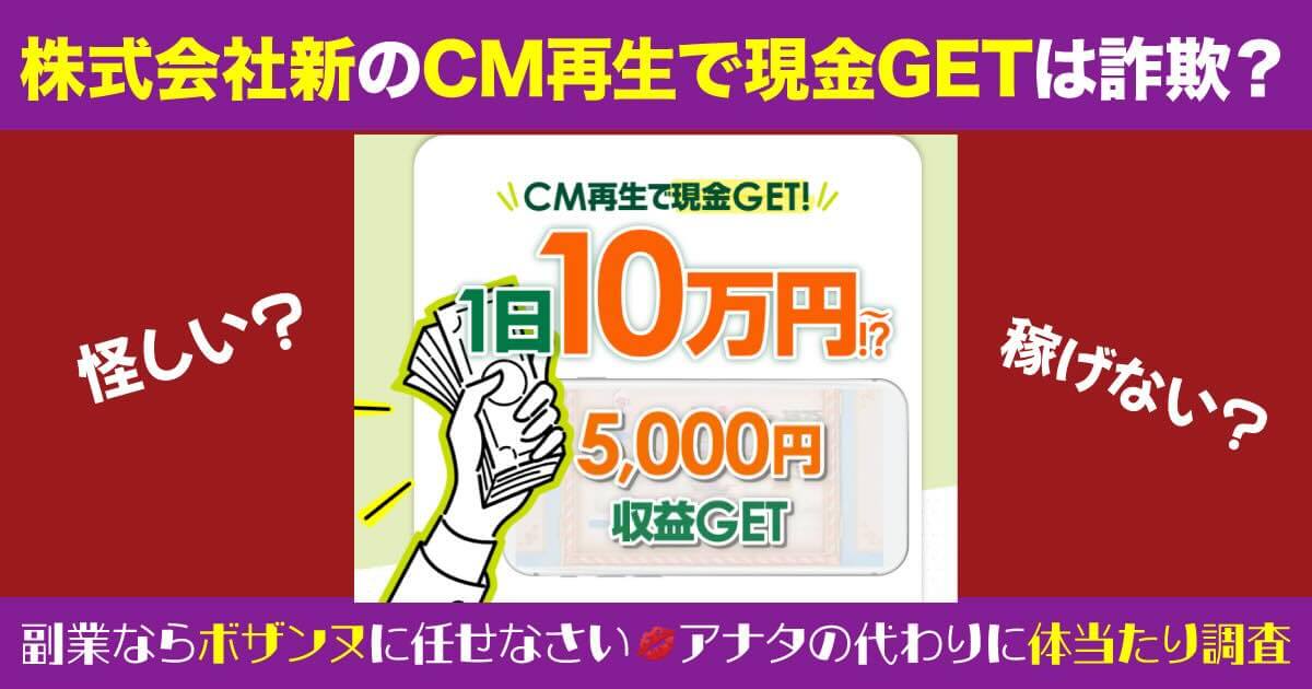 株式会社新の副業は詐欺か