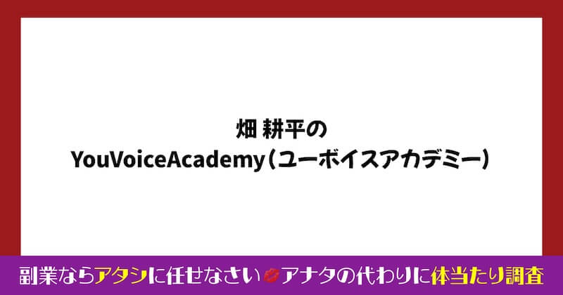 畑 耕平のYouTubeナレーターは稼げるのか